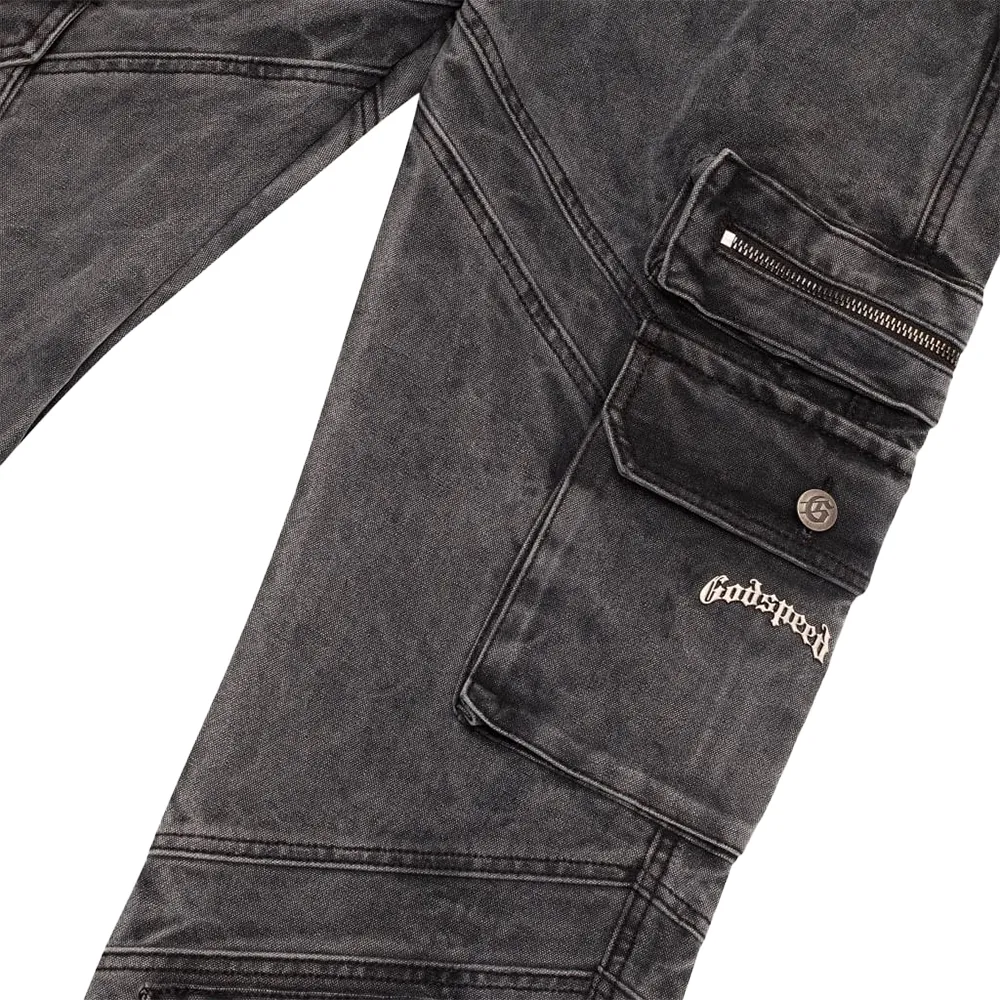 Rockstar Flare Premium Cargo Denim 'Grey Wash'