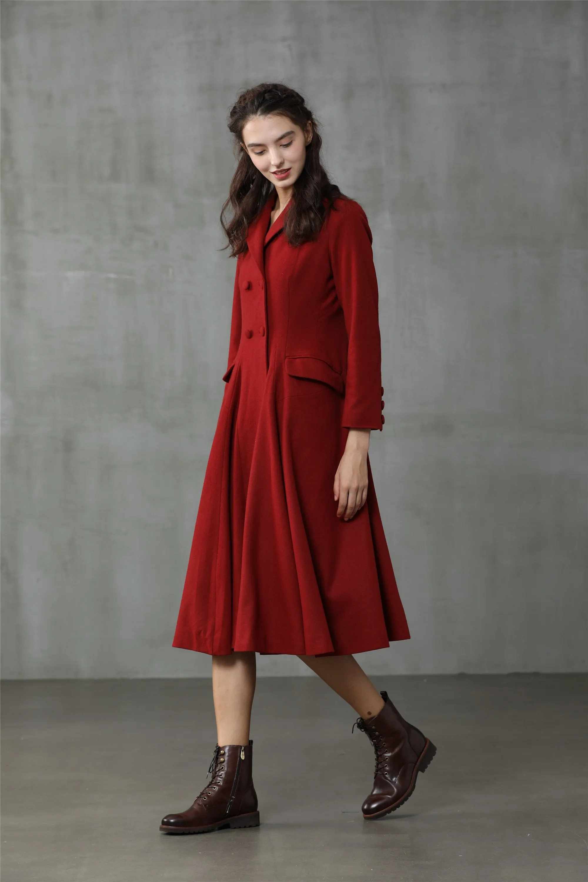 Roman Holiday 2020 | Red Wool Coat Jacket