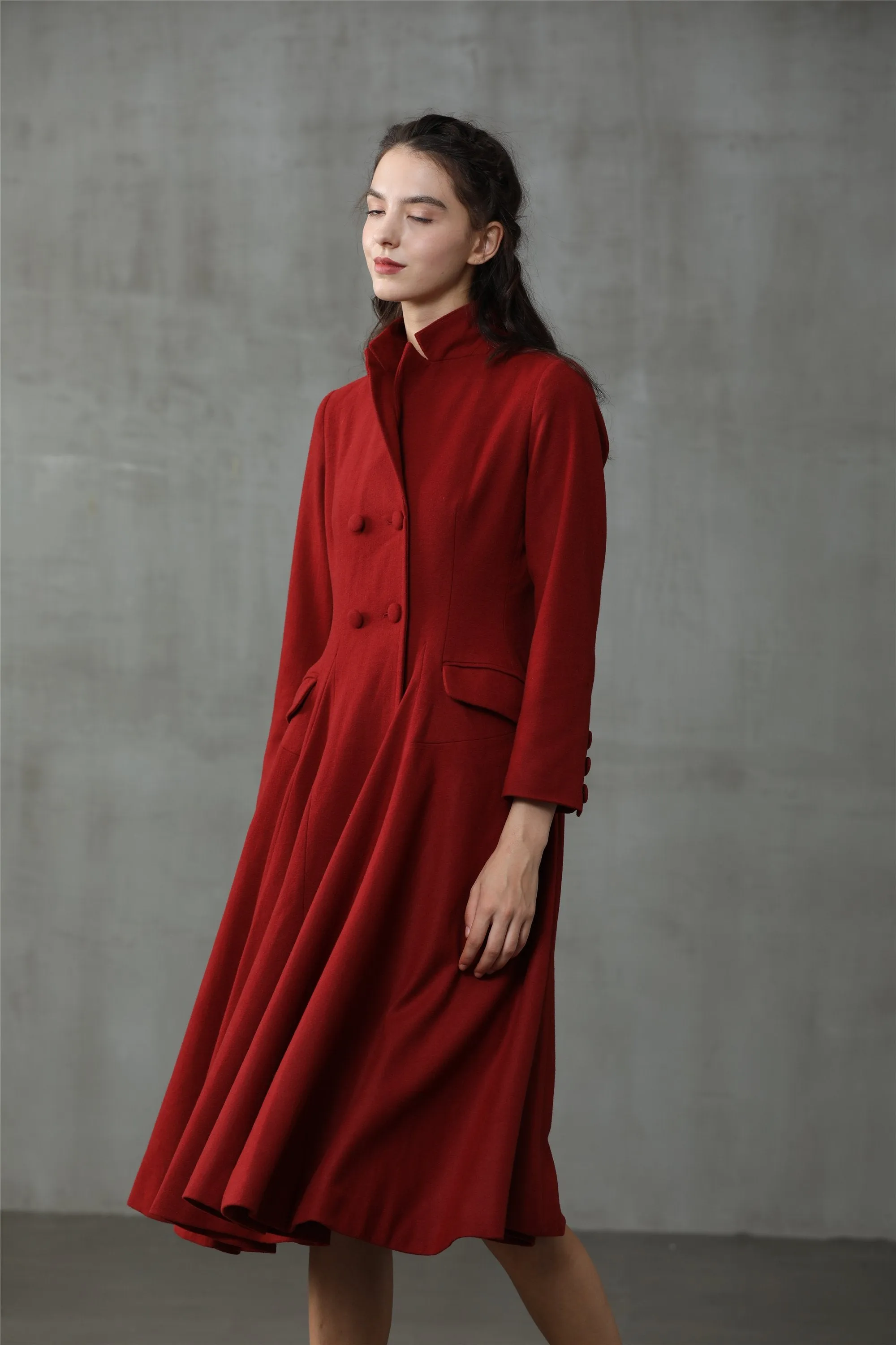 Roman Holiday 2020 | Red Wool Coat Jacket