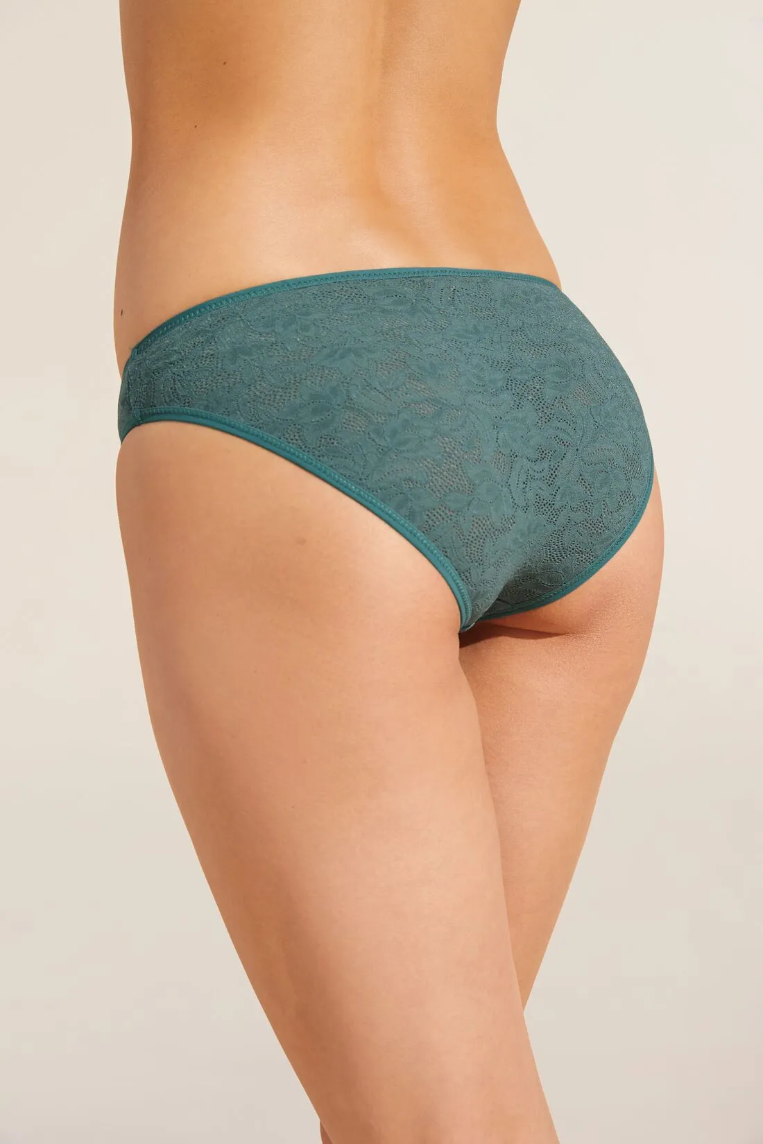 Soft Stretch Recycled Lace High Leg Brief