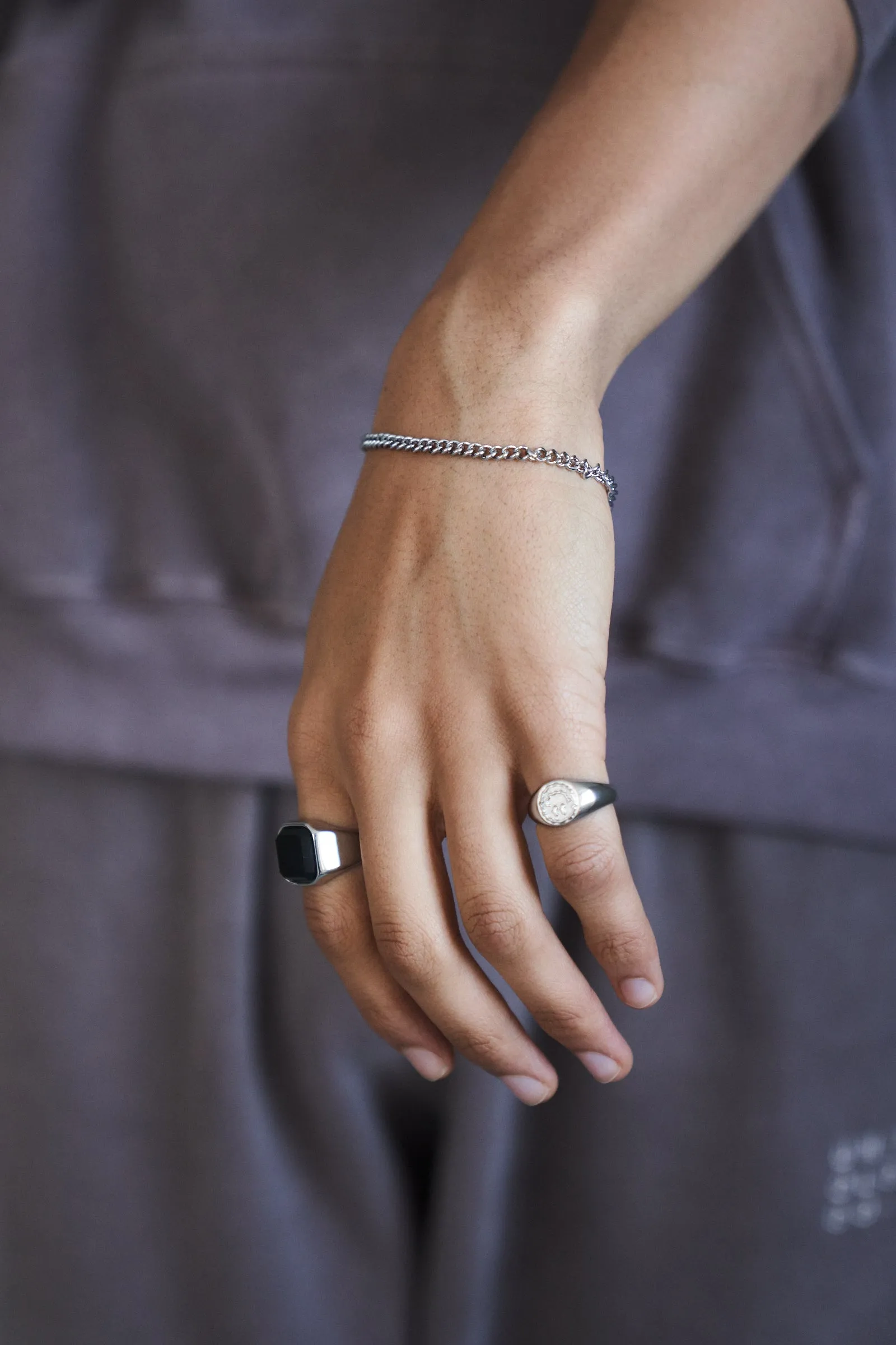 Trippy Signet Ring - Silver