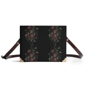 Vampire Art Dark Academia Book Cover Crossbody Bag - Goth Roses