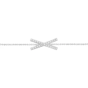 X-SHAPED CROSS DIAMOND BRACELET