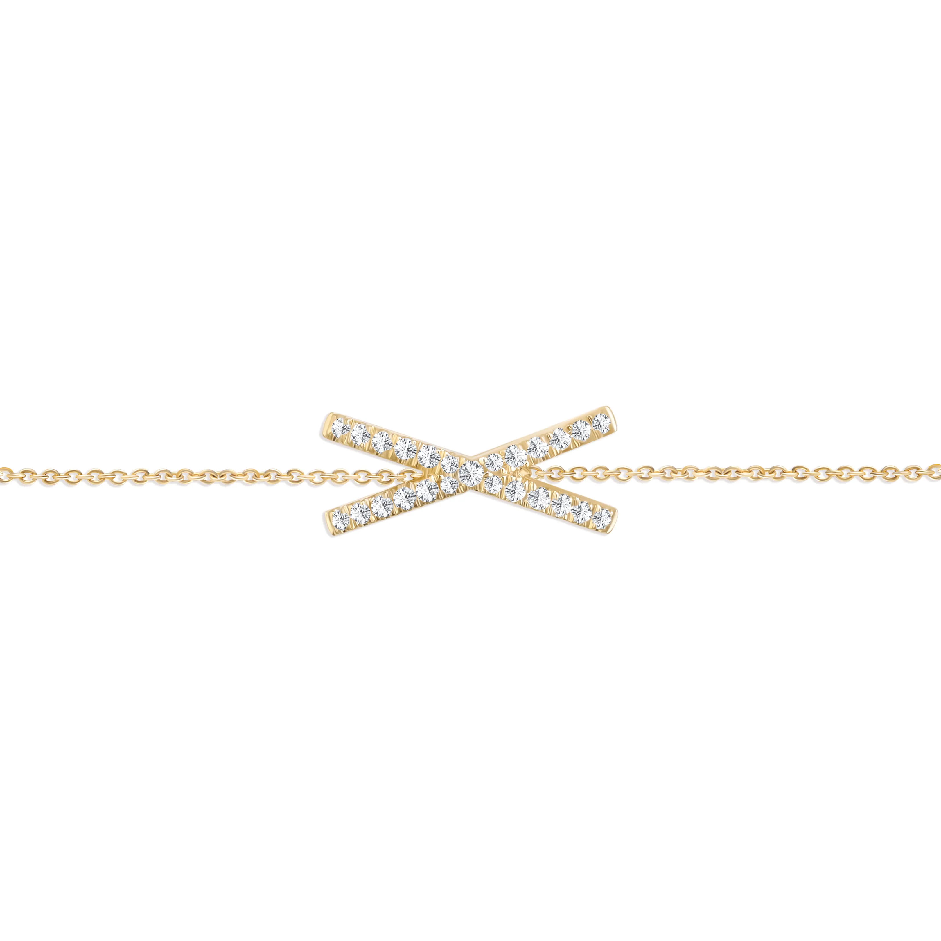 X-SHAPED CROSS DIAMOND BRACELET